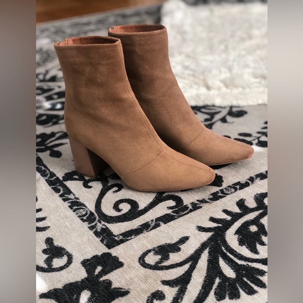 New Tan Suede Bootie
